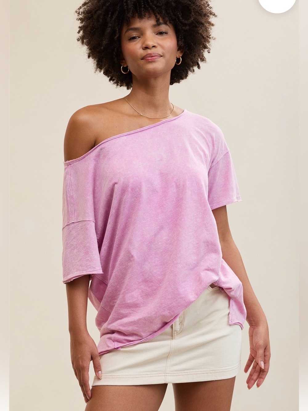 BNWT Aerie Off The Shoulder
Oversized Boyfriend T-Shirt